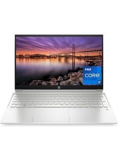 Pavilion 15 (Upgraded Version) Laptop With 15.6-Inch Display, Core i7-1255u Processor/16GB RAM/512GB SSD/Intel Iris XE Graphics/Windows 11 Pro English/Arabic Silver