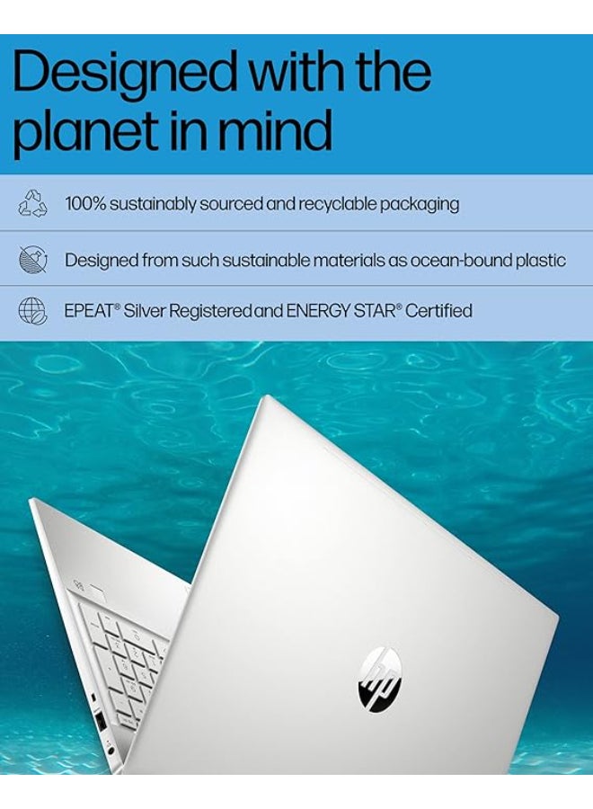 HP - Pavilion 15 (Upgraded Version) Laptop With 15.6-Inch Display, Core i7-1255u Processor/16GB RAM/512GB SSD/Intel Iris XE Graphics/Windows 11 Pro English/Arabic Silver - Image 1