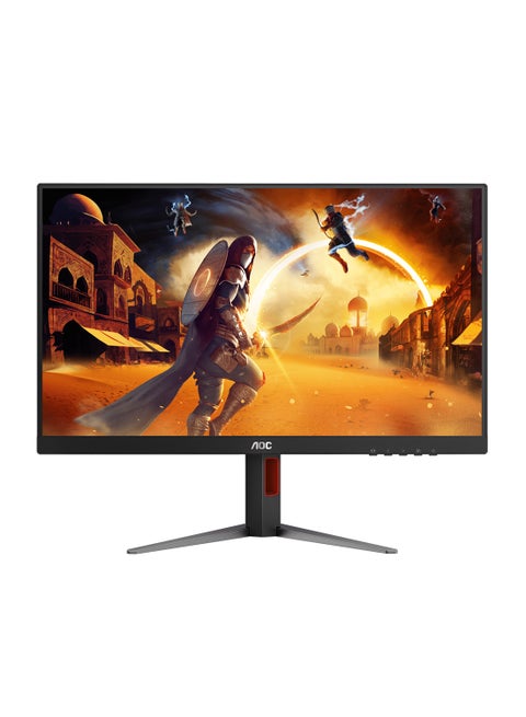 27" Inch Q27G4F Gaming Monitor 2K QHD 2560x1440, HDR10, IPS Panel Type, 180Hz Refresh Rate, 0.5ms Response Time, G-Sync Compatible, Adjustable Stand | Black & Red