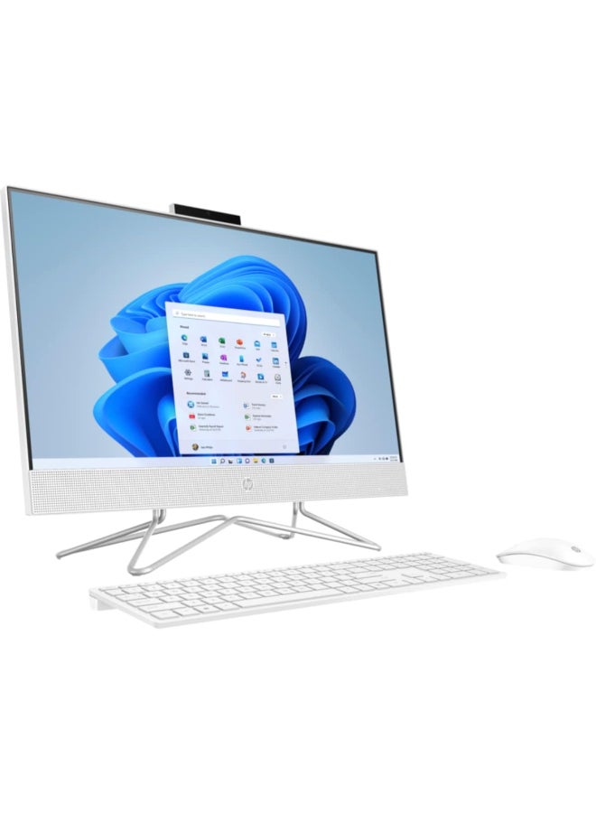 إتش بي - All-in-1 24 With 24inch Display, Core i5-1235u Processor/16GB RAM/512GB SSD/Intel Iris XE Graphics/Windows 11 Home English/Arabic Snow White - Image 1