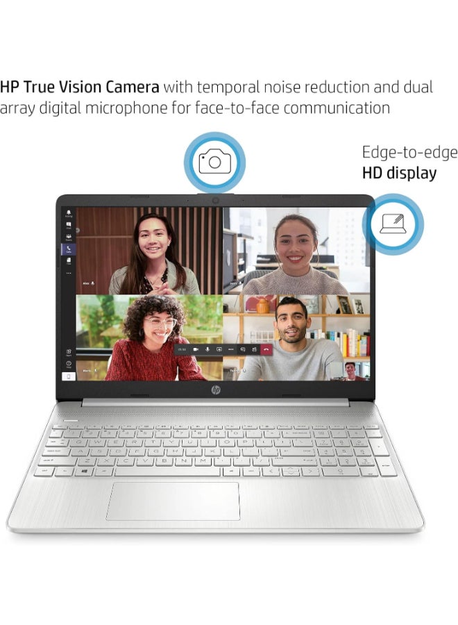 إتش بي - Newest (Upgraded Version) Laptop With 15.6inch Display, Core i3-1115G4 Processor/16GB RAM/256GB SSD/Intel Iris XE Graphics/Windows 11 English/Arabic Silver - Image 1