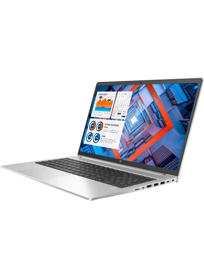 HP - ProBook 450 G8 (Upgraded Version) Laptop With 15.6inch Display, Core i5-1135G7 Processor/32GB RAM/1TB SSD/Intel Iris XE Graphics/Windows 10 Pro + KKE Mousepad (Upgraded) English/Arabic Silver - Image 1