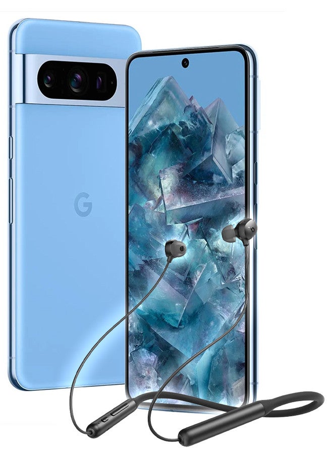 MARGOUN (for Google Pixel 8 Pro) Soundcore Life U2i Wireless Neckband Headphones USB-C Fast Charging Foldable & Lightweight Build Waterproof Headphones Black - Image 1