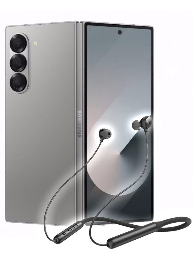 مارجون (for Samsung Galaxy Z Fold 6) Soundcore Life U2i Wireless Neckband Headphones USB-C Fast Charging Foldable & Lightweight Build Waterproof Headphones Black - Image 1