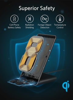 Anker Wireless Charger, PowerWave Stand, Qi-Certified for iPhone 15/14/13/12 Series, SE, 11, 11 Pro, 11 Pro Max, XR, Xs Max, 10W Fast-Charging Galaxy S20 S10 S9 S8, Note 10 (No AC Adapter) Black  - Image 4