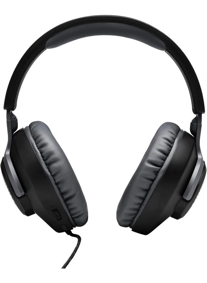 JBL - JBL Quantum 100 Over Ear Gaming Headset with Microphone - Black, Wired Black - Image 1