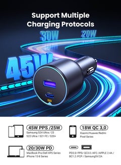 Ugreen UGREEN 63W 2-Port Fast Car Charger black  - Image 3