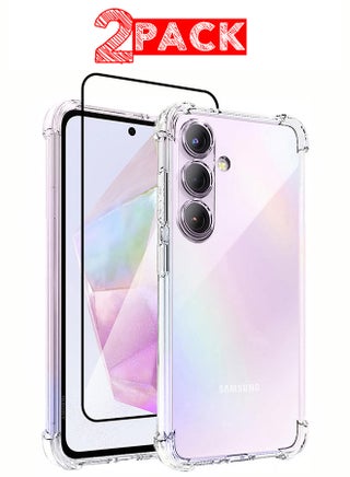 (for Samsung Galaxy A35 5G) 2 Pack Clear Case and Screen Protector Ultra Slim Thin Flexible Scratch Resistant Transparent TPU Shockproof Case Clear - pnsku/N70097020V/45/_/1722407609/12ec2f9a-1080-4729-b6e0-070f16968184