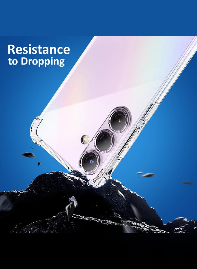 مارجون - (لهاتف Samsung Galaxy A35 5G) قطعتان من الجراب الشفاف وواقي الشاشة، جراب مرن فائق النحافة ومقاوم للخدش ومضاد للصدمات مصنوع من مادة TPU الشفافة - Image 1