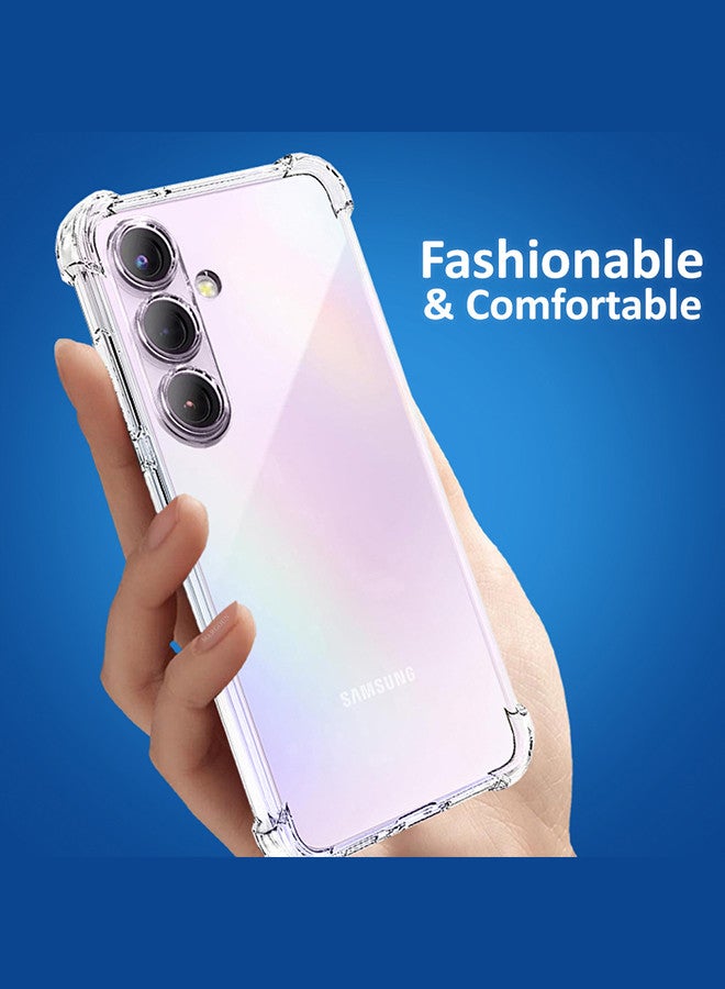 مارجون - (لهاتف Samsung Galaxy A35 5G) قطعتان من الجراب الشفاف وواقي الشاشة، جراب مرن فائق النحافة ومقاوم للخدش ومضاد للصدمات مصنوع من مادة TPU الشفافة - Image 1
