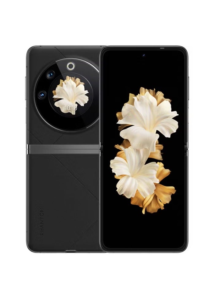 تكنو هاتف فانتوم في فليب 5G أيقوني أسود بشريحة واحدة وذاكرة وصول عشوائي بسعة 8 جيجابايت ومساحة تخزين 256 جيجابايت - Image 1