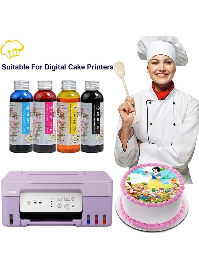 Canon - PIXMA G3430 Purple All-in-One Multi-function printer With Food Grade 400ML 4 Colors 100ML/Bottle Bakey Ink Purple - Image 1