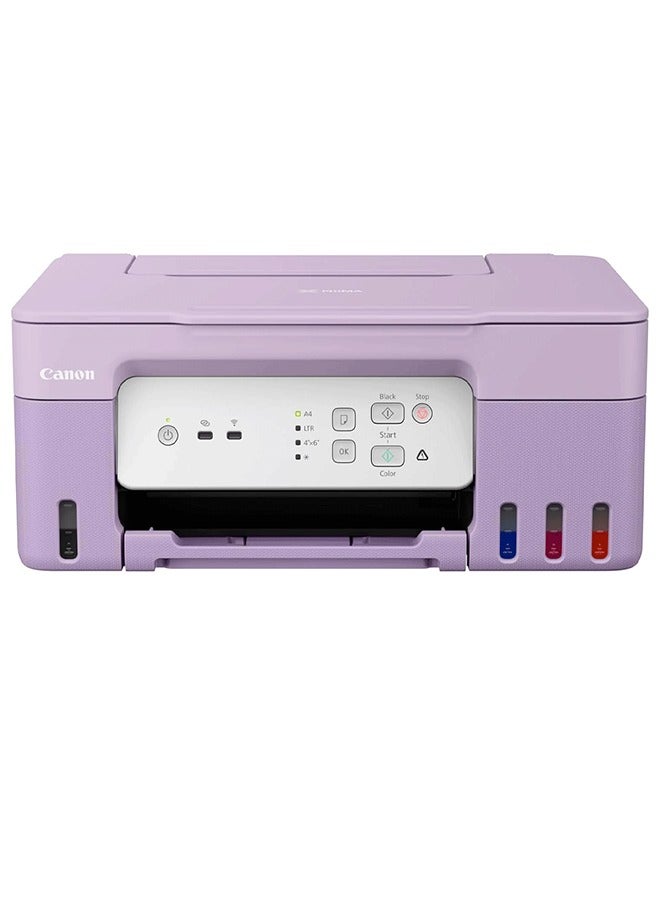 Canon - PIXMA G3430 Purple All-in-One Multi-function printer With Food Grade 400ML 4 Colors 100ML/Bottle Bakey Ink Purple - Image 1