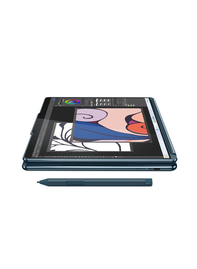Lenovo Yoga Book 9 Laptop With 13.3-Inch Display, Core Ultra 7-155U Processor/16GB RAM/1TB SSD/Intel UHD 600 Graphics/Windows 11 English/Arabic Tidal Teal  - Image 3
