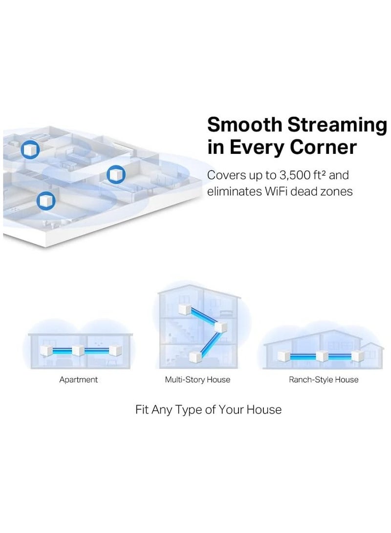 MERCUSYS HALO H30(3-PACK) AC1200 Whole Home Mesh Wi-Fi System WHITE - Image 4