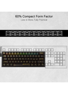 REDRAGON K617 SE 60% Wired RGB Gaming Keyboard, 61 Keys Compact Full-Transparent Mechanical Keyboard w/Translucent Board, Custom Linear Switch, Pro Driver/Software Supported  - Image 4