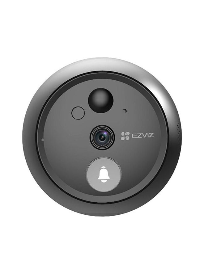 EZVIZ - HP4 Wire-free Peephole Doorbell, 1080p HD, 155° Ultra-Wide Angle, 4.3-inch Color Screen, Night Vision (Up to 3m), 4600mAh Rechargeable Battery, Wi-Fi, Cloud & MicroSD Storage (Up to 512GB), Two-Way Audio, Easy Installation, Black | CS-HP4 - Image 1