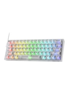 REDRAGON K617 SE 60% Wired RGB Gaming Keyboard, 61 Keys Compact Full-Transparent Mechanical Keyboard w/Translucent Board, Custom Linear Switch, Pro Driver/Software Supported  - Image 1