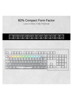 REDRAGON K617 SE 60% Wired RGB Gaming Keyboard, 61 Keys Compact Full-Transparent Mechanical Keyboard w/Translucent Board, Custom Linear Switch, Pro Driver/Software Supported  - Image 4