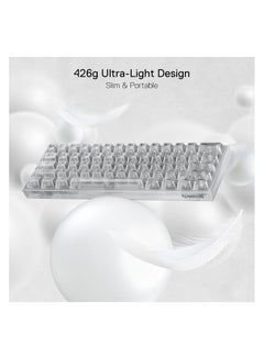 REDRAGON K617 SE 60% Wired RGB Gaming Keyboard, 61 Keys Compact Full-Transparent Mechanical Keyboard w/Translucent Board, Custom Linear Switch, Pro Driver/Software Supported  - Image 5