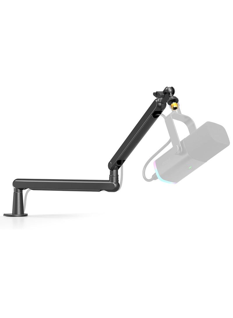 FIFINE BM88 Low Profile Microphone Boom Arm Stand with Desk Mount Clamp, Screw Adapter, Cable Management, for Podcast Streaming Gaming Studio BM88 Multicolour  - Image 1
