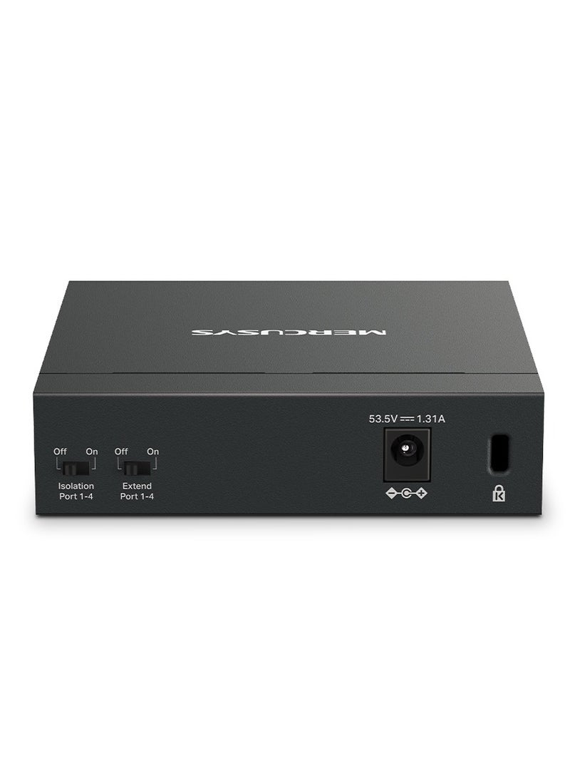 MERCUSYS MS105GP 5-Port Gigabit Desktop Switch with 4-Port PoE+ Black  - Image 3