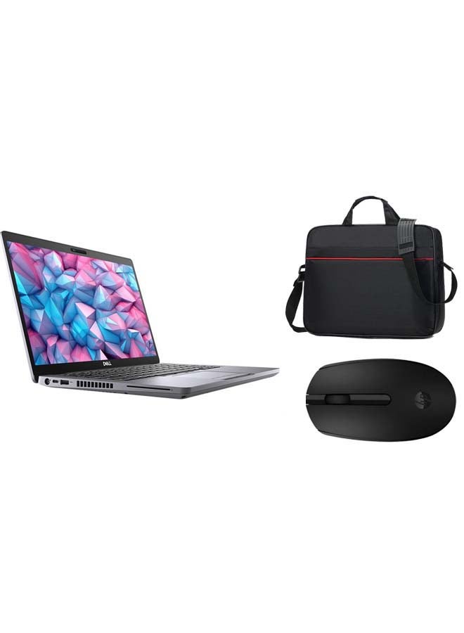 Latitude 5410 (Upgraded Version) Laptop With 14-Inch Display, Core i5 Processor/32GB RAM/1TB SSD/Intel Iris XE Graphics/Windows 11 English/Arabic Grey (Mouse + Bag)