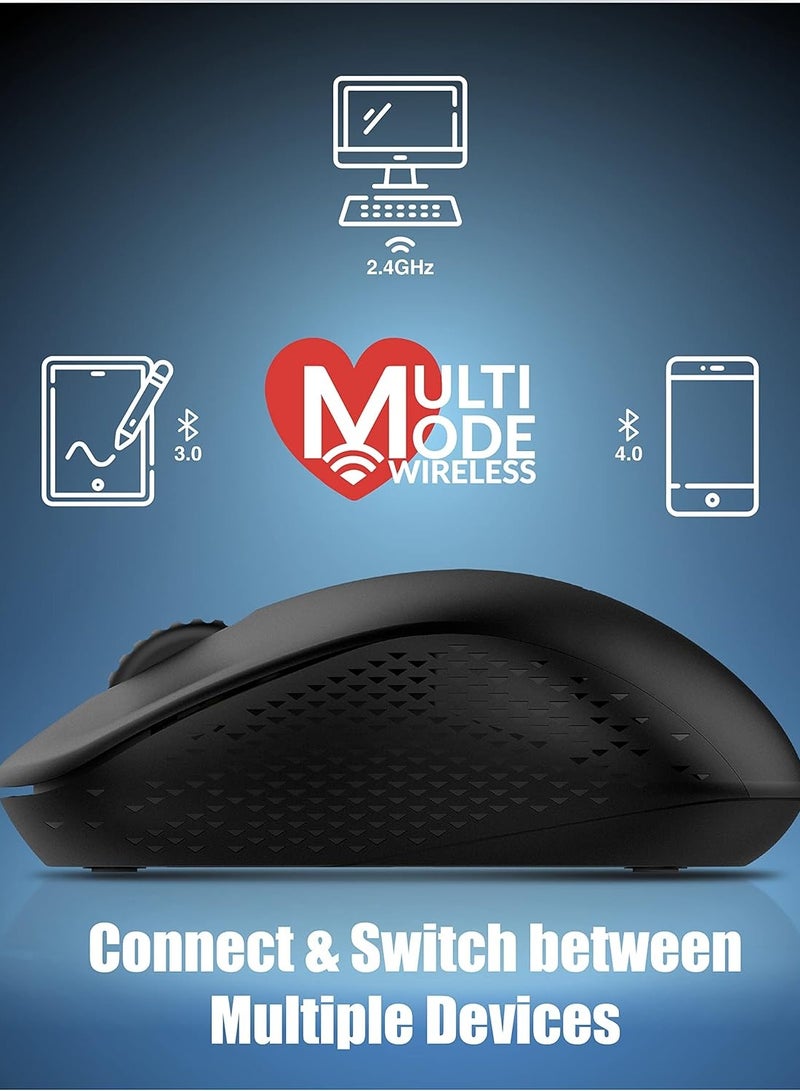 Rapoo M160 Multi Mode Silent Bluetooth Black Mouse  - Image 5