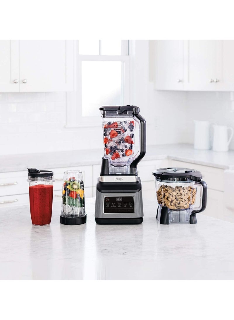 Ninja 3-in-1 Food Processor with Auto-IQ, 1.8L Bowl, 2.1 L Jug,  700 ML Cup, Dishwasher Safe, BPA Free, BN800UK 1200 W BN800 Black/Silver - Image 3