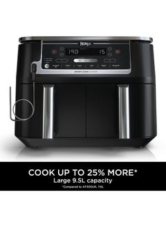 Ninja Foodi Max Dual Zone Air Fryer With Smart Cook System | 9.5L | 2 Drawers | 6 Functions | SYNC And Match Features | Dishwasher Safe | 9.5 L 2470 W AF451 Black  - Image 2