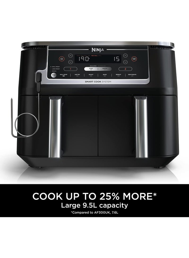 Ninja - Foodi Max Dual Zone Air Fryer With Smart Cook System | 9.5L | 2 Drawers | 6 Functions | SYNC And Match Features | Dishwasher Safe | 9.5 L 2470 W AF451 Black - Image 1