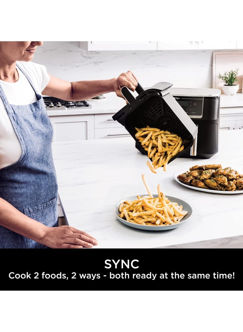 Ninja - Foodi Max Dual Zone Air Fryer With Smart Cook System | 9.5L | 2 Drawers | 6 Functions | SYNC And Match Features | Dishwasher Safe | 9.5 L 2470 W AF451 Black - Image 1
