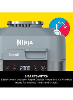 Ninja Speedi 10-in-1 Rapid Cooker and Air Fryer | Rapid Cooking System | Meals for 4 in 15 Minutes | 10 Functions | Cooks 4 Portions | Dishwasher Safe | Sea Salt Grey | 5.7 L 1760 W ON400UK/EU Grey  - Image 1