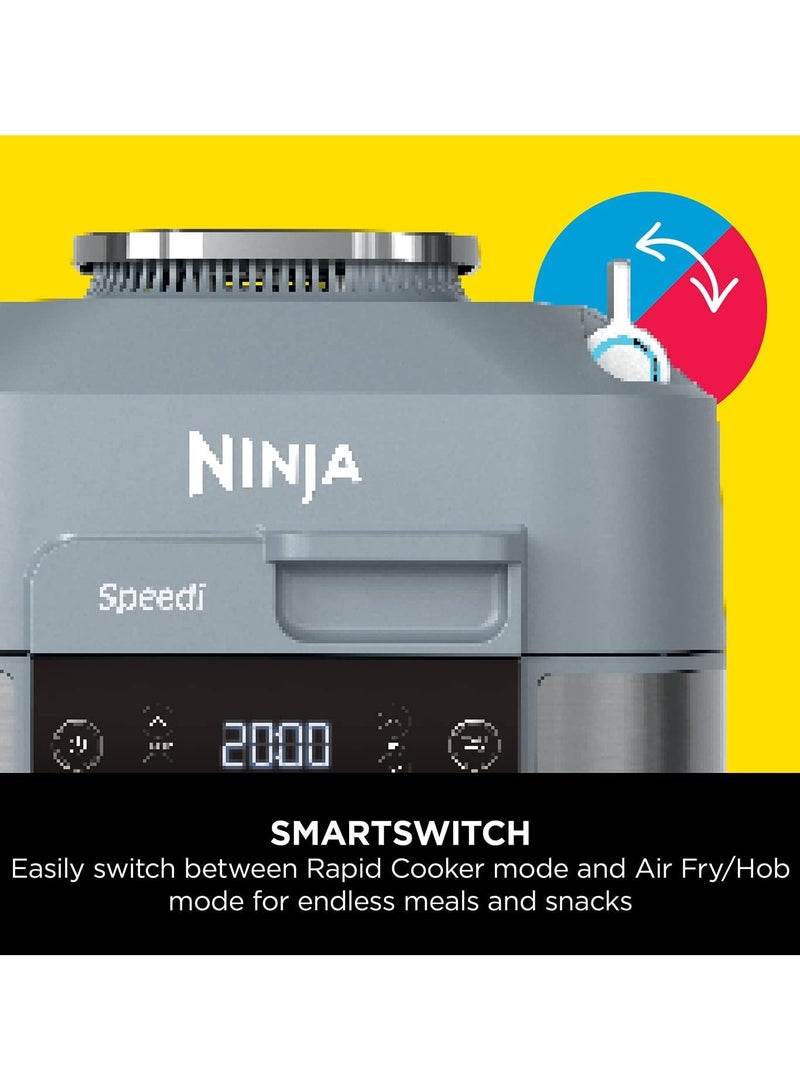 Ninja - Speedi 10-in-1 Rapid Cooker and Air Fryer | Rapid Cooking System | Meals for 4 in 15 Minutes | 10 Functions | Cooks 4 Portions | Dishwasher Safe | Sea Salt Grey | 5.7 L 1760 W ON400UK/EU Grey - Image 1