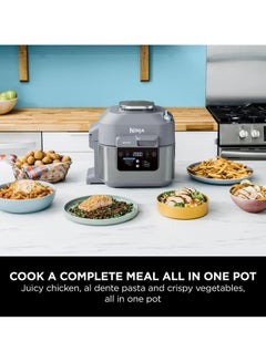 Speedi 10-in-1 Rapid Cooker and Air Fryer | Rapid Cooking System | Meals for 4 in 15 Minutes | 10 Functions | Cooks 4 Portions | Dishwasher Safe | Sea Salt Grey | 5.7 L 1760 W ON400UK/EU Grey - pnsku/N70097454V/45/_/1722501095/8c0f4749-3d3b-4e50-b00f-8761ce469ab4