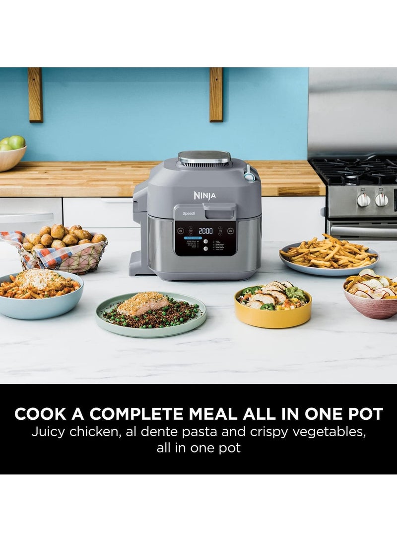 Speedi 10-in-1 Rapid Cooker and Air Fryer | Rapid Cooking System | Meals for 4 in 15 Minutes | 10 Functions | Cooks 4 Portions | Dishwasher Safe | Sea Salt Grey | 5.7 L 1760 W ON400UK/EU Grey - pnsku/N70097454V/45/_/1722501095/8c0f4749-3d3b-4e50-b00f-8761ce469ab4