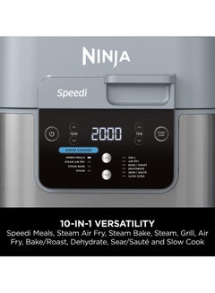 Speedi 10-in-1 Rapid Cooker and Air Fryer | Rapid Cooking System | Meals for 4 in 15 Minutes | 10 Functions | Cooks 4 Portions | Dishwasher Safe | Sea Salt Grey | 5.7 L 1760 W ON400UK/EU Grey - pnsku/N70097454V/45/_/1722501096/e4386d03-5e5c-43ca-9a1f-58fd69588a02