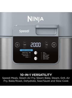 Ninja Speedi 10-in-1 Rapid Cooker and Air Fryer | Rapid Cooking System | Meals for 4 in 15 Minutes | 10 Functions | Cooks 4 Portions | Dishwasher Safe | Sea Salt Grey | 5.7 L 1760 W ON400UK/EU Grey  - Image 5
