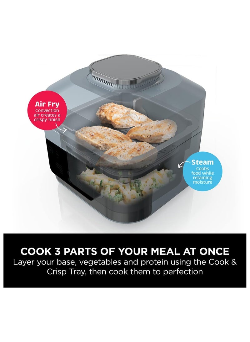 Speedi 10-in-1 Rapid Cooker and Air Fryer | Rapid Cooking System | Meals for 4 in 15 Minutes | 10 Functions | Cooks 4 Portions | Dishwasher Safe | Sea Salt Grey | 5.7 L 1760 W ON400UK/EU Grey - pnsku/N70097454V/45/_/1722501097/1927af59-f70b-4890-98bb-24c456e1a60b