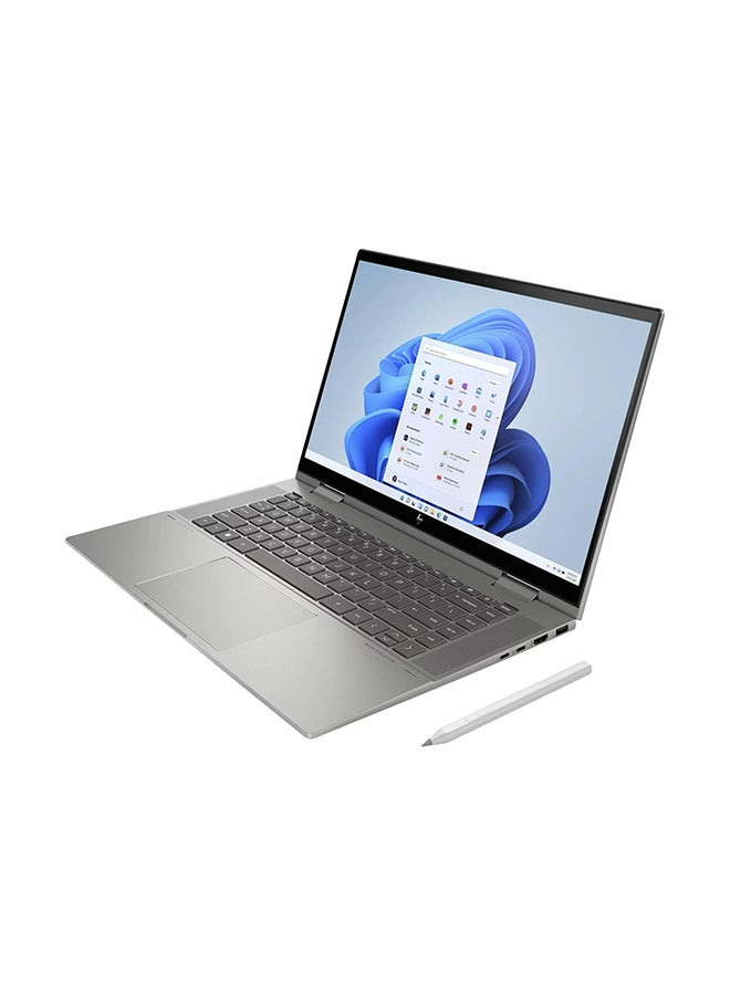 HP - 2023 Envy x360 2-In-1 (Upgraded Version) Laptop With 15.6 Inch FHD Display, Core i7-1355U Processor/64GB RAM/1TB SSD/Intel Iris XE Graphics/Windows 11 Pro English Platinum Grey (Mouse +  Bag) - Image 1