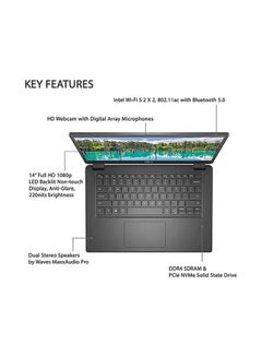 DELL Latitude 3410 Business And Professional (Upgraded Version) Laptop With 14-Inch HD Display, Core i5-10210U Processer/16GB RAM/512GB SSD/Intel UHD Graphics 620 English Grey (Mouse + Bag)  - Image 2
