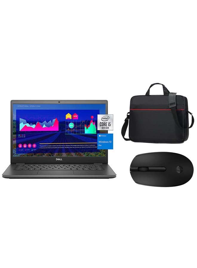 DELL - Latitude 3410 Business And Professional (Upgraded Version) Laptop With 14-Inch HD Display, Core i5-10210U Processer/16GB RAM/512GB SSD/Intel UHD Graphics 620 English Grey (Mouse + Bag) - Image 1