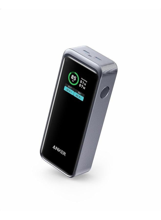 Anker - 12000 mAh Prime Power Bank, 12,000mAh 2-Port Portable Charger with 130W Output, Smart Digital Display, Compatible with iPhone 14/13 Series, Samsung, MacBook, Dell, and More Black - Image 1