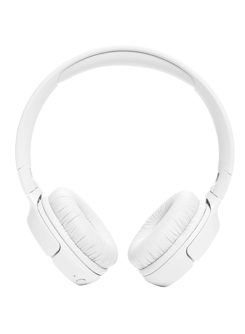 JBL Tune 520BT Wireless On-Ear Headphones Pure Bass Sound 57H Battery Life Hands-Free Calls with Voice Aware, Multi Point Connection Lightweight And Foldable, White White  - Image 2