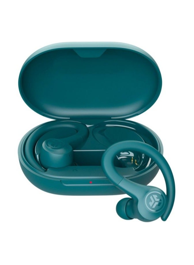 Jlab Go Air Sport True Wireless Bluetooth Earbuds with Smaller Earhook Design, 3 EQ Sound Settings Signature, 32+ Hours Bluetooth Playtime Teal  - Image 1