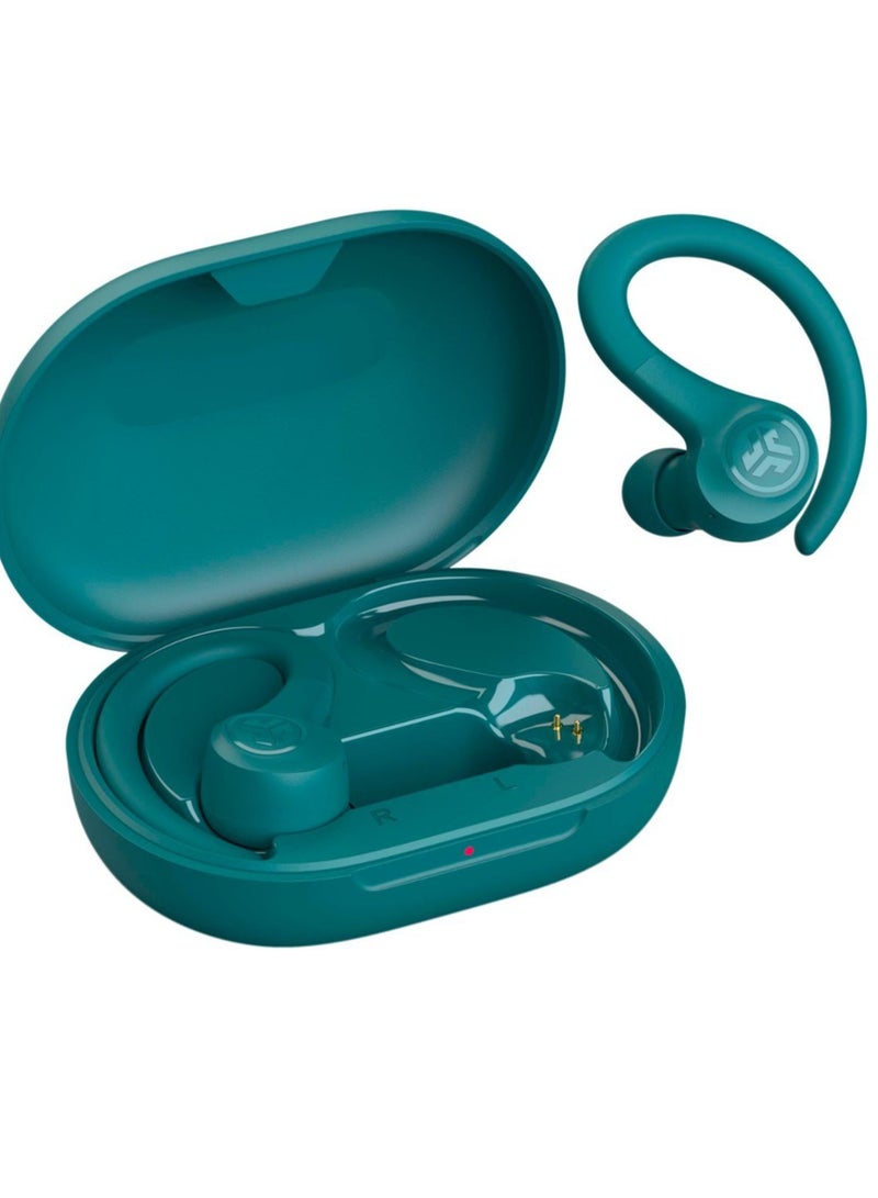 Jlab Go Air Sport True Wireless Bluetooth Earbuds with Smaller Earhook Design, 3 EQ Sound Settings Signature, 32+ Hours Bluetooth Playtime Teal  - Image 2