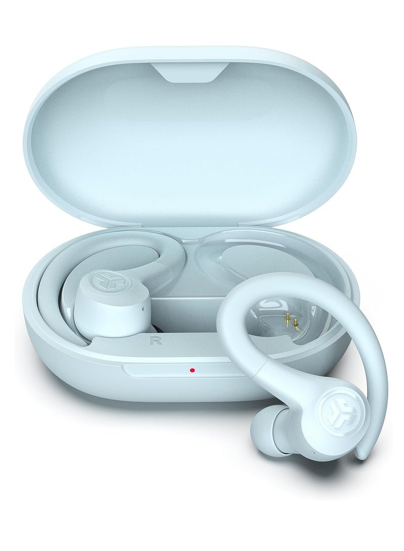 Jlab GO AIR SPORT TRUE WIRELESS Bluetooth EARBUDS with Smaller Earhook Design, 3 EQ Sound Settings Signature, 32+ Hours Bluetooth Playtime Light Blue  - Image 1