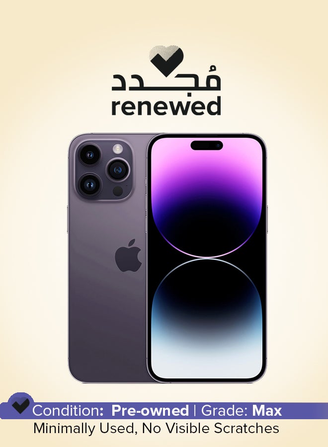 Apple Renewed - iPhone 14 Pro Max 256GB Deep Purple 5G With Facetime - Physical Dual SIM Version - Image 1