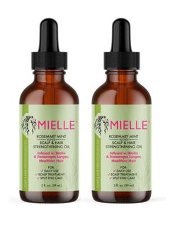 MIELLE Pack Of 2, Rosemary Mint Scalp And Hair Strengthening Oil - 59ml  - Image 1