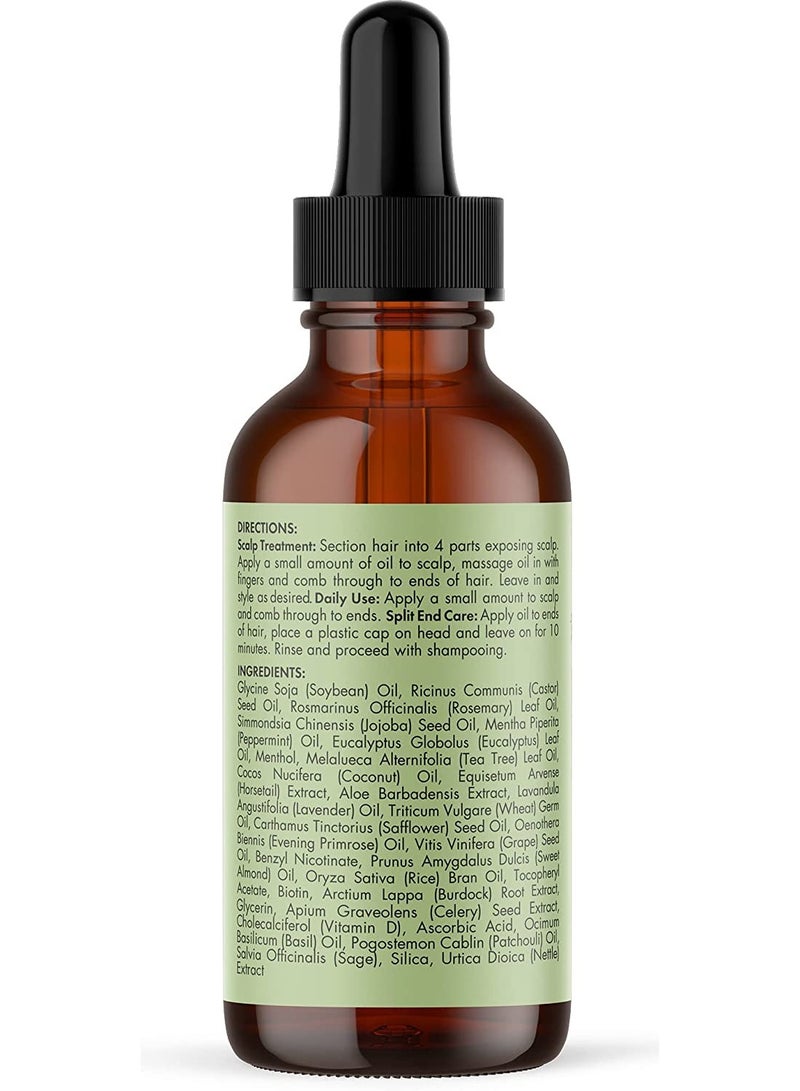 MIELLE Pack Of 2, Rosemary Mint Scalp And Hair Strengthening Oil - 59ml  - Image 4
